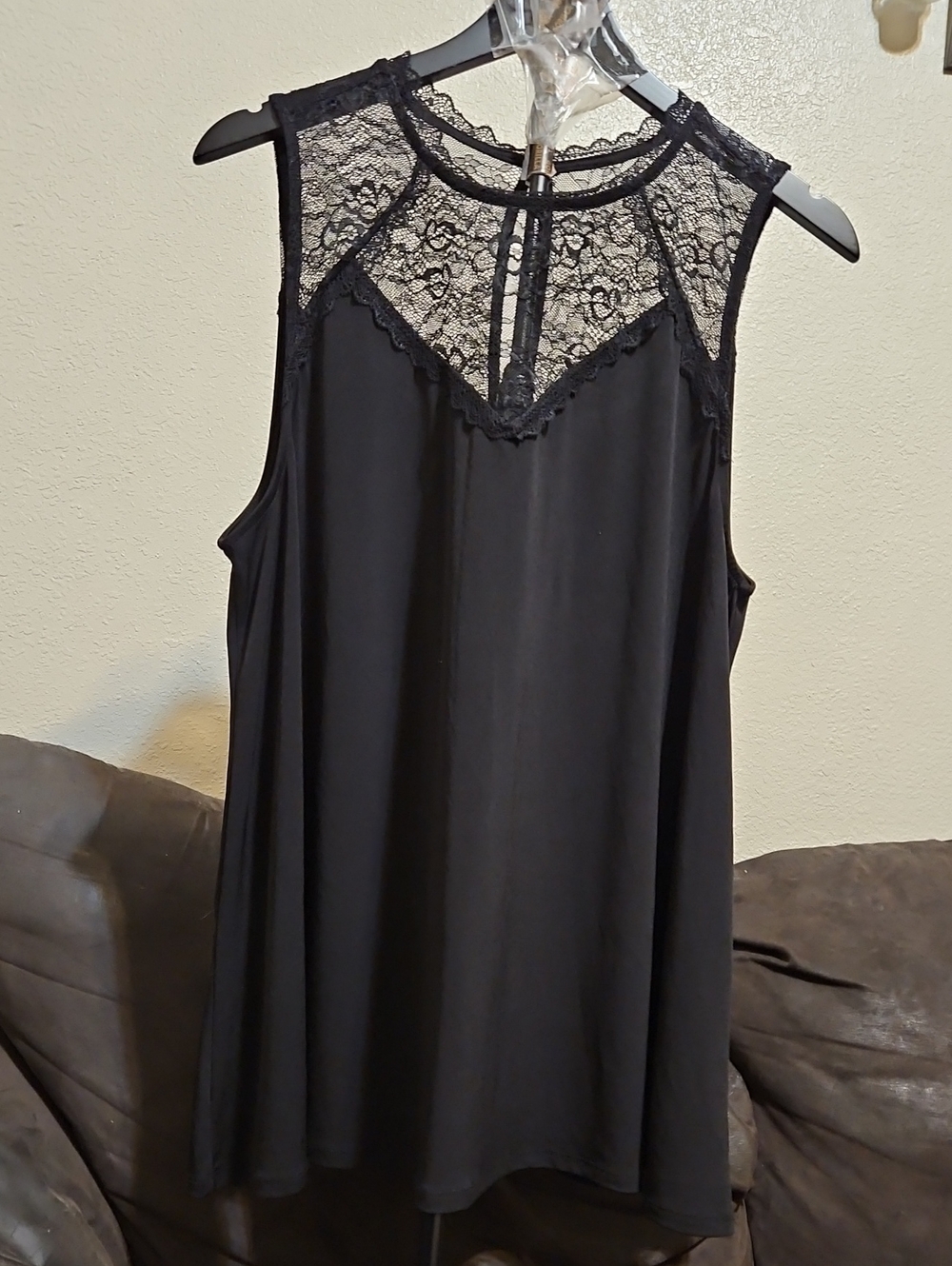 torrid Black Lace High-Neck Sleeveless Camisole